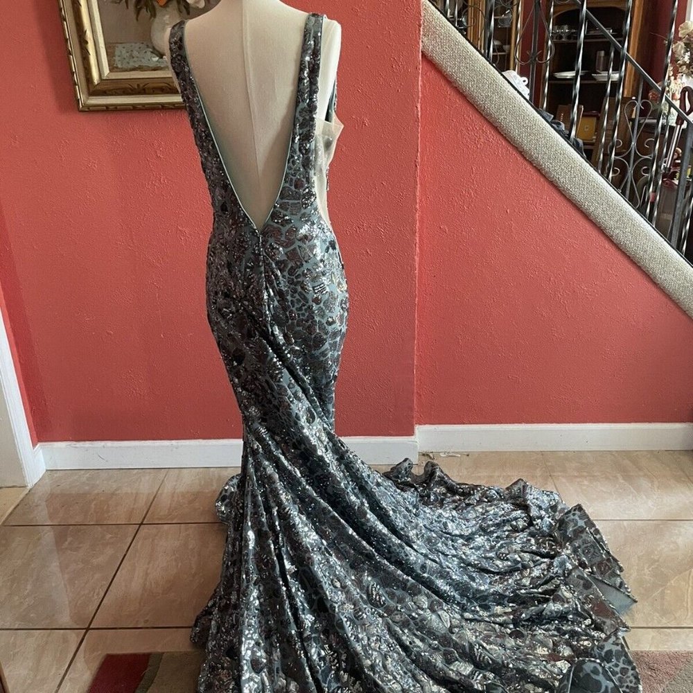 Jovani Sage Sequin Mermaid Dress - Picture 8 of 13